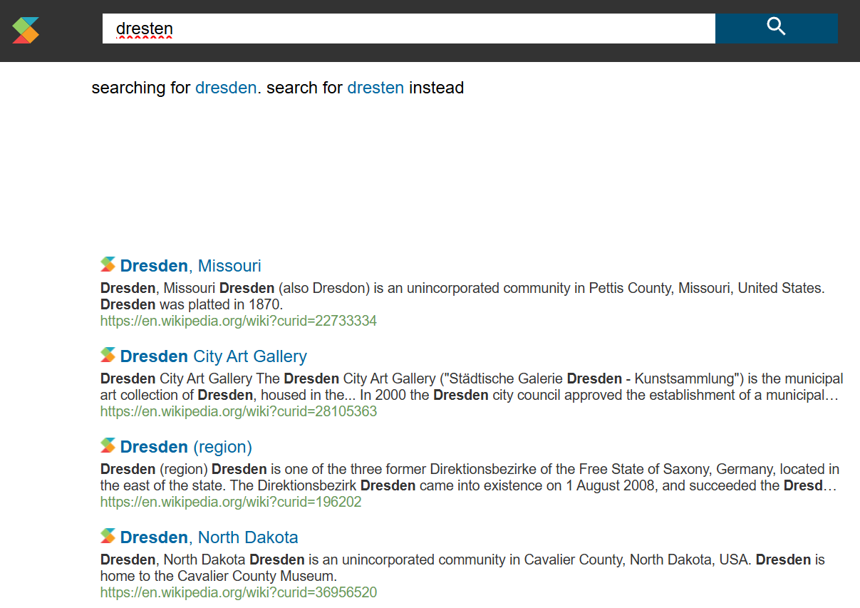 Query spelling correction